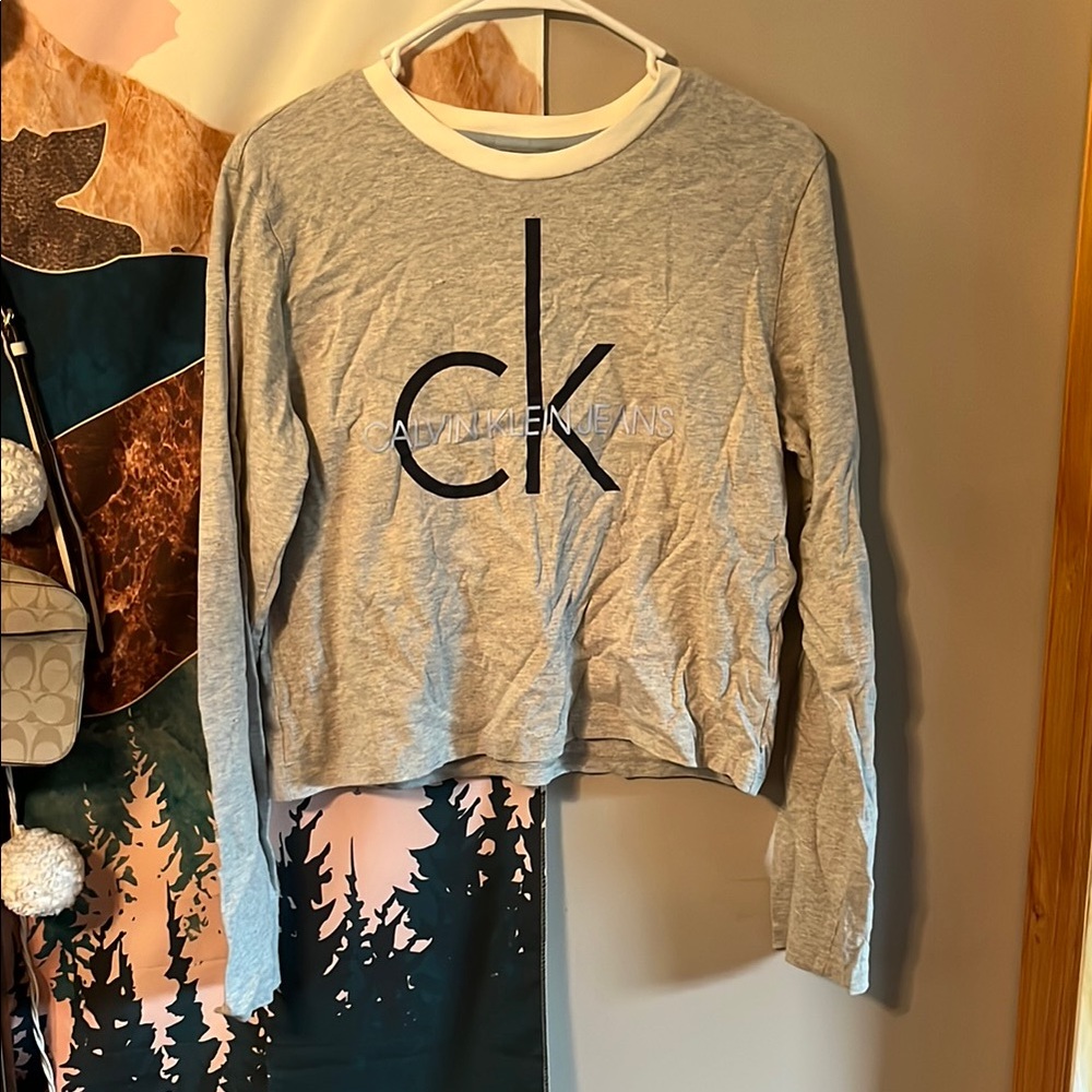 Calvin Klein Gray Long Sleeve Shirt